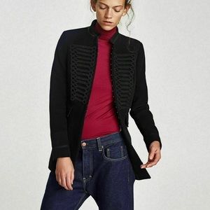 Zara black military blazer